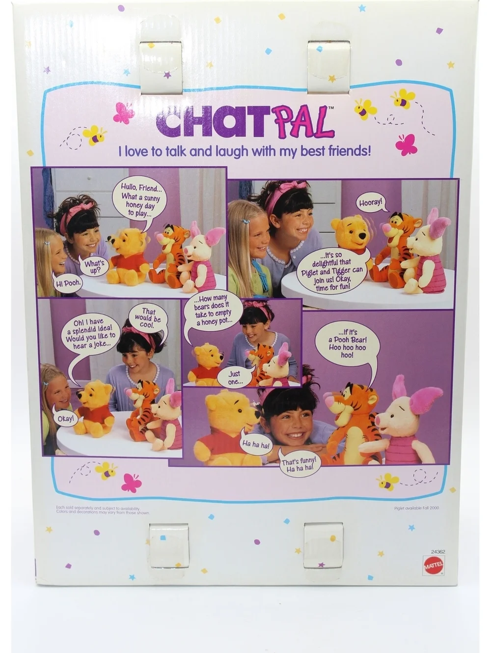Vintage Disney 1999 Heart to Heart Talks W/ Pooh Chatpal Plush Doll Mattel 24362